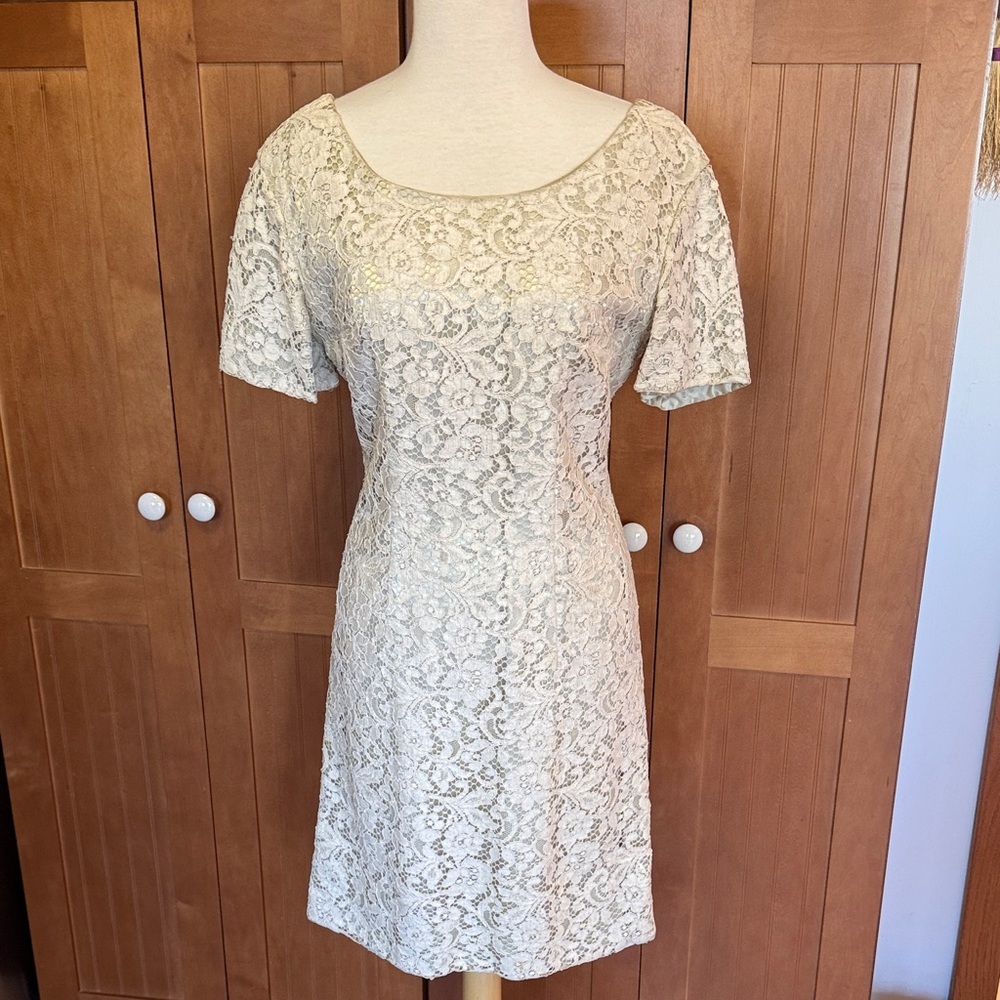Vintage European brand Cream Lace Dress